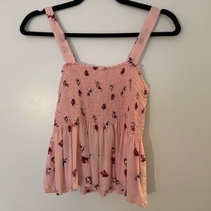 Pink Floral Tank Top